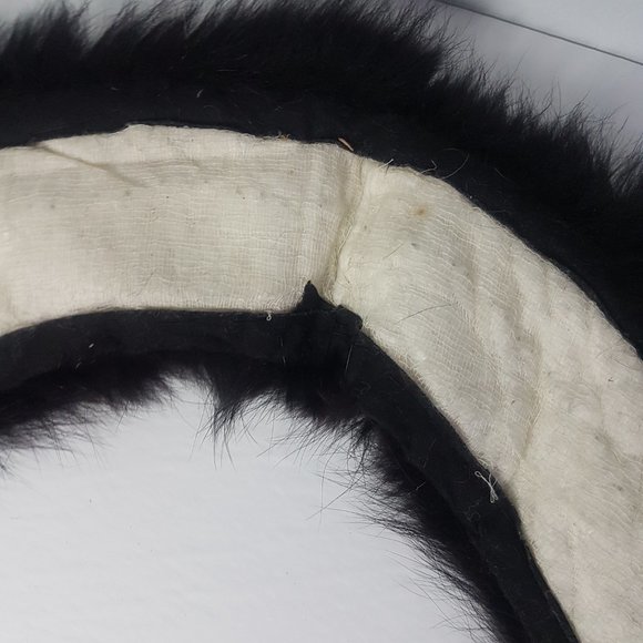Vintage Black Mink Collar, Black Mink Fur Scarf, Black Real Fur Collar - Picture 5 of 10